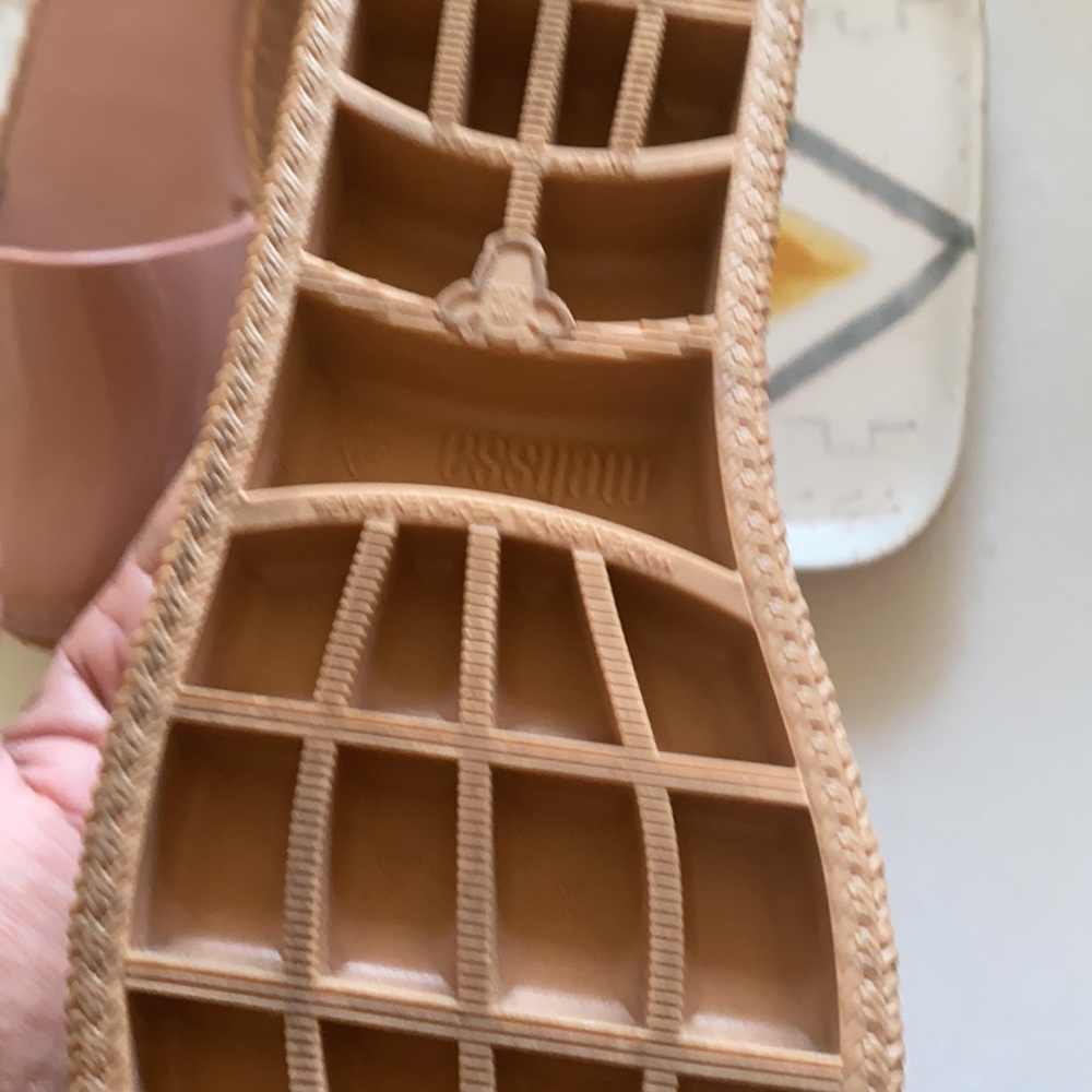 ❤️... Melissa x Jason Wu Pink Espadrille flat  Sandal - Picture 5 of 9